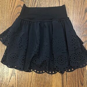 Black Eyelet Skirt